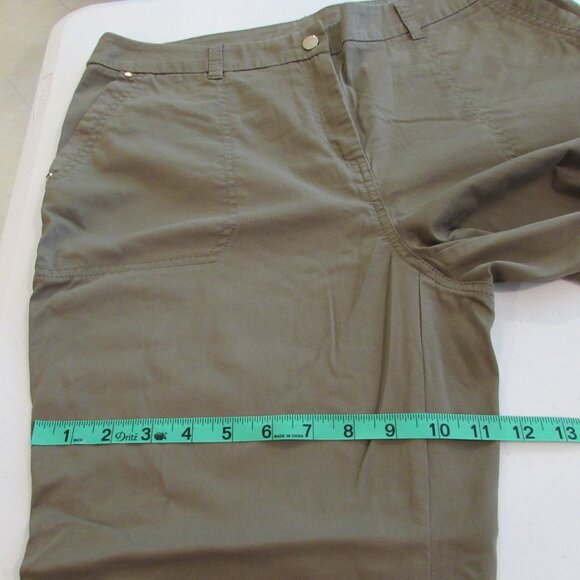 Chico's Olive Green Cotton/Nylon Pants Size 2P (Size 12 petite) - Picture 15 of 15